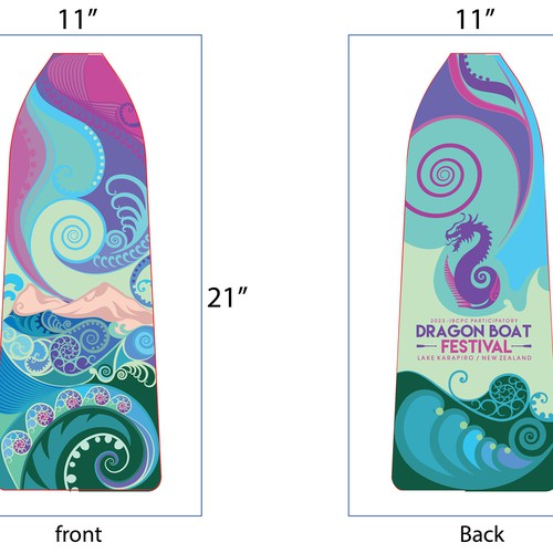 Sublimation design with the title ' Dragon Boat Festival Paddle Design'