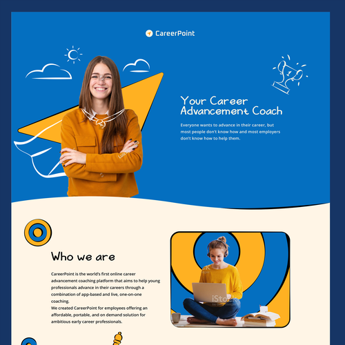 Community website with the title 'Website Career Coach'