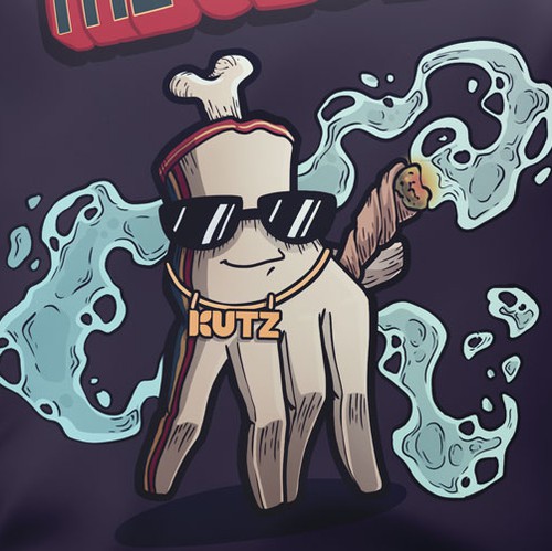 Packaging artwork with the title 'Weed Branding - The Glove'