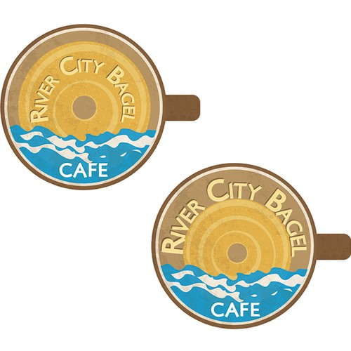 Bagel logo with the title 'River City Bagel Café'