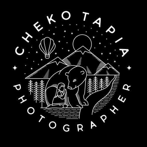 Bear face logo with the title 'CHEKOTAPIA PHOTOGRAPHER'