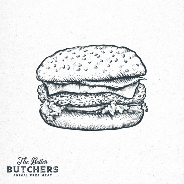 Sandwich artwork with the title 'Burger Illustration'