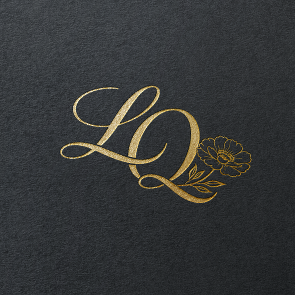 Flower shop logo with the title 'Lauren Quiunn Flowers'