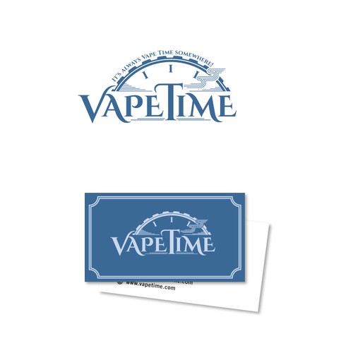 Clock design with the title 'Logo for e-cig company.'