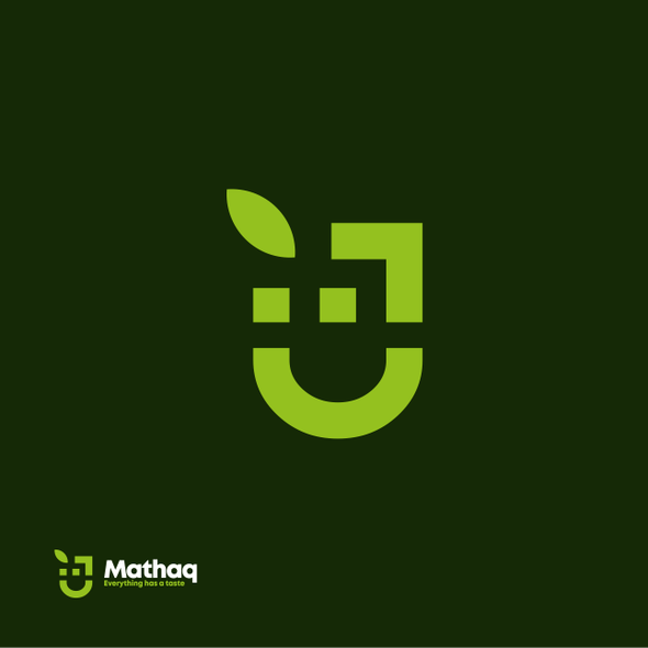 Coffee brand with the title 'Mathaq | Coffee | Glass | Cafe | Taste | Smile Logo'