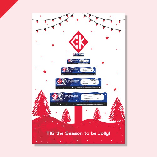 Gift box design with the title 'CK Worldwide Christmas Card'