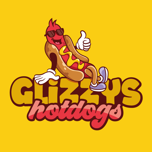 Hot dog design with the title 'Cool Hotdog'