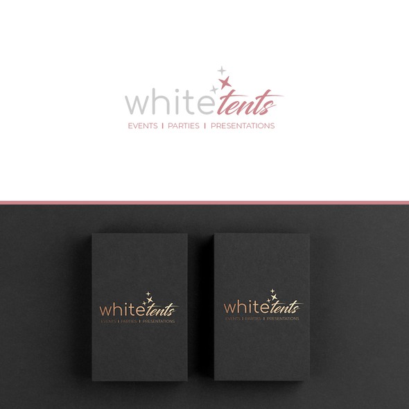 Presentation logo with the title 'White Tents event planners'