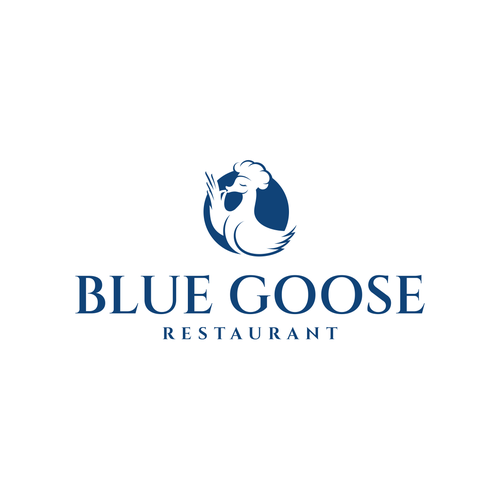 Restaurant logo with the title 'Blue Goose'