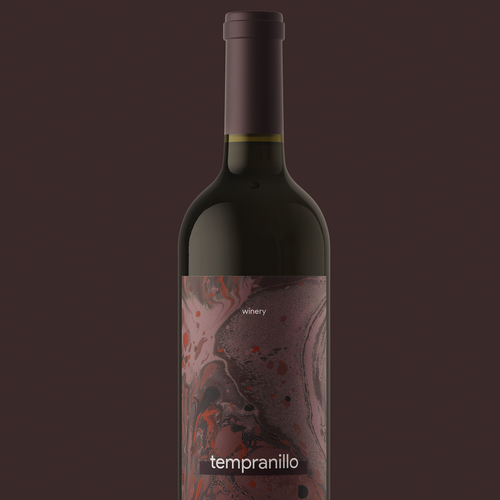 Contemporary label with the title 'Bold, Clean Label Design for a Winery'