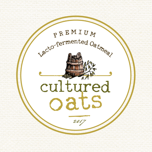 Line drawing logo with the title 'Probiotic oatmeal'