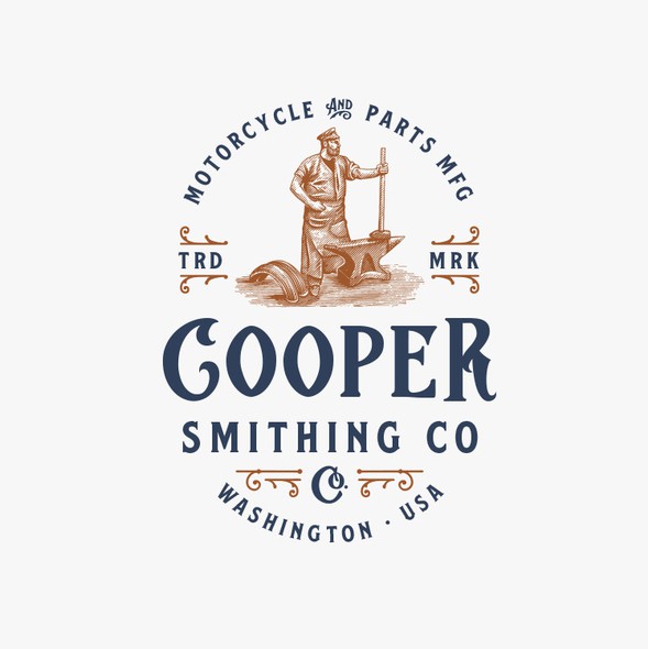 Blacksmith design with the title 'Cooper Smithing Co'