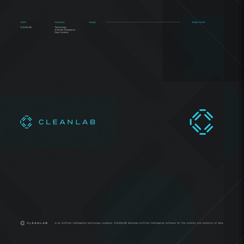 Artificial intelligence logo with the title 'Futuristic logo for Cleanlab'