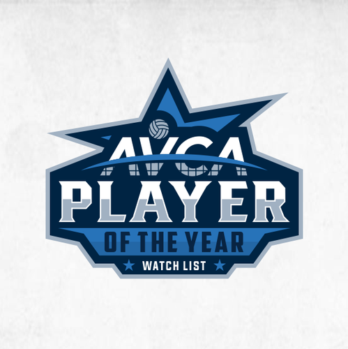 Volleyball logo with the title 'Logo AVCA National Player of the Year'