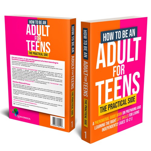 Adult design with the title 'How to be an Adult For Teens Book Cover'