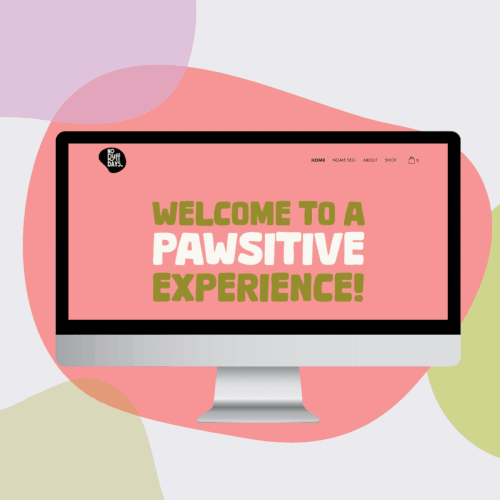 Animated design with the title 'Website Design for No Ruff Days'