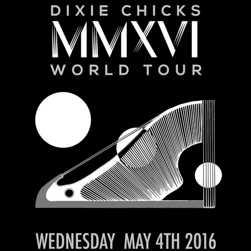 Abstract artwork with the title 'Posterdesign Dixie Chicks World Tour in Dublin'