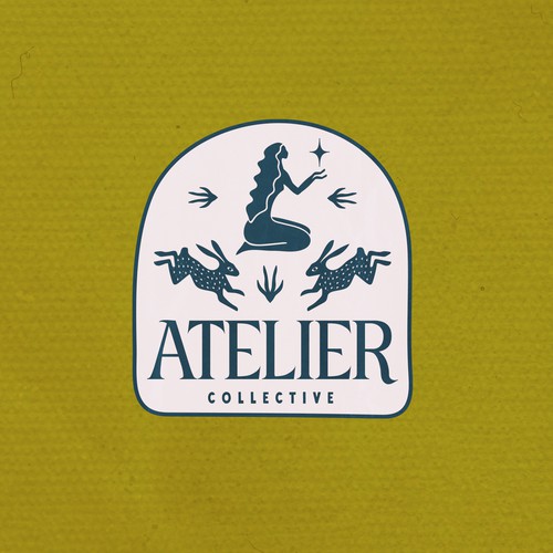 Art logo with the title 'Artistic Logo Design for Atelier Collective'
