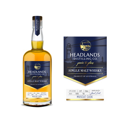 Australia label with the title 'Label for Single Malt Whisky'