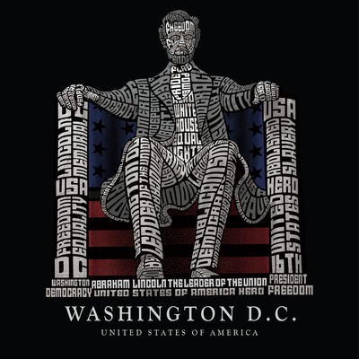 Abraham Lincoln Typography Illustration