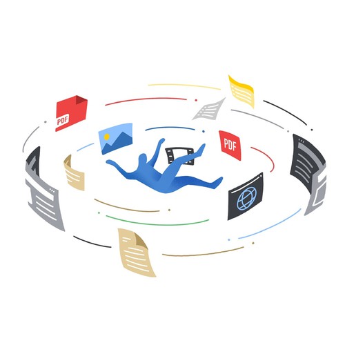 Notes design with the title 'Illustration for bookmarkOS website'