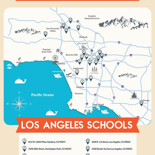 Map design with the title 'Infographic'