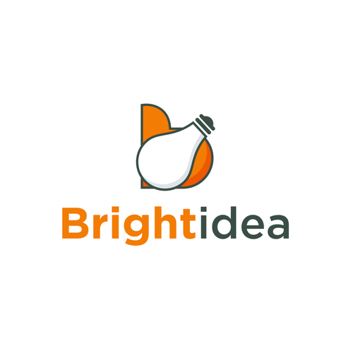Lamp logo with the title 'Brightidea Logo'