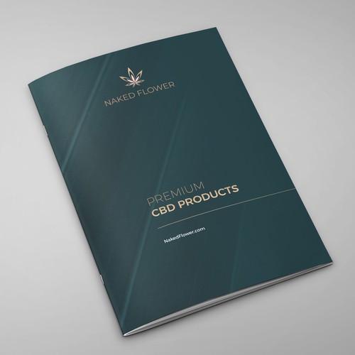 Catalogue design with the title 'Luxury CBD Product Brochure'