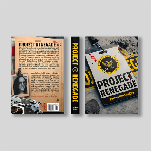 Intriguing design with the title 'Project Renegade Book Cover'