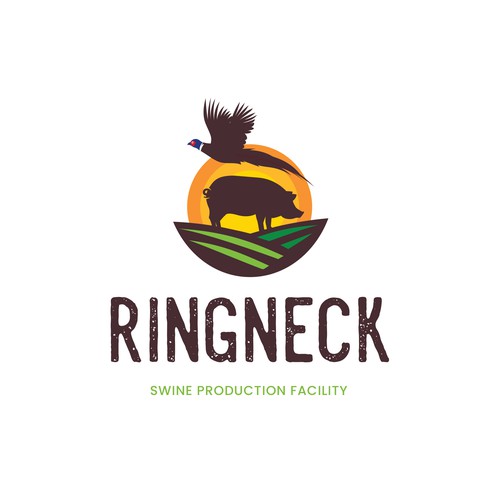 Agriculture brand with the title 'Logo design for Ringneck'