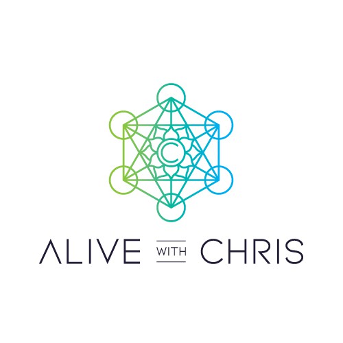 Text logo with the title 'Alive with Chris Logo'