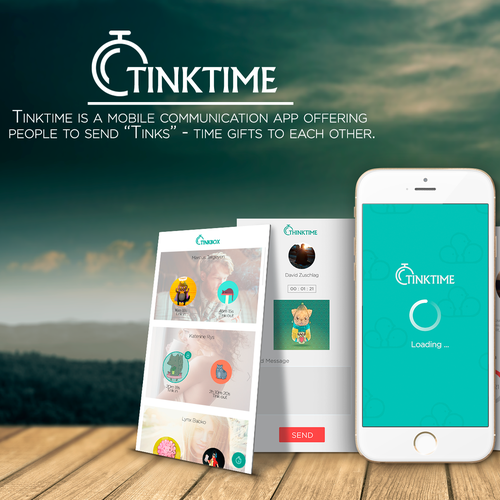 Thinking design with the title 'Tinktime design app'