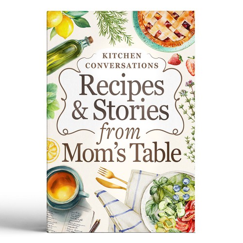 Health book cover with the title 'Cookbook cover design'