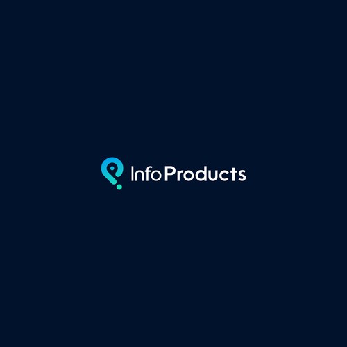 Company brand with the title 'Info Products Logo Design'