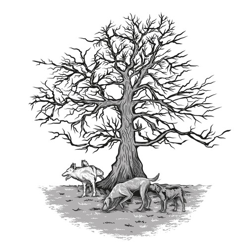 Tree t-shirt with the title 'Sniffing dog'