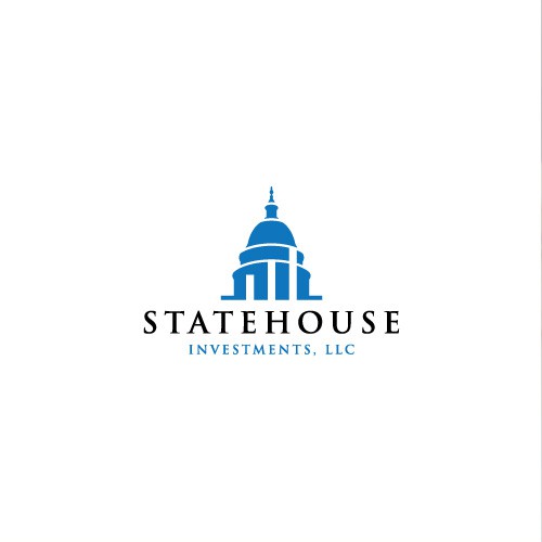 Black and blue logo with the title 'Simple Modern Logo for Statehouse Investments, LLC'