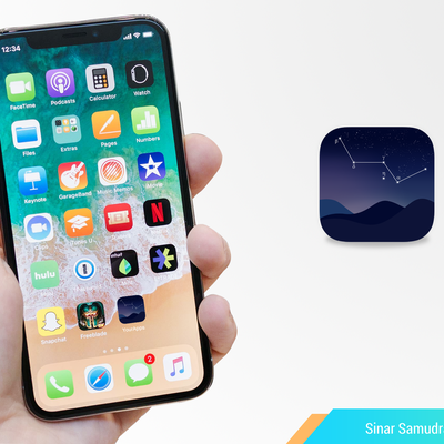 Simple clean astronom apps icon