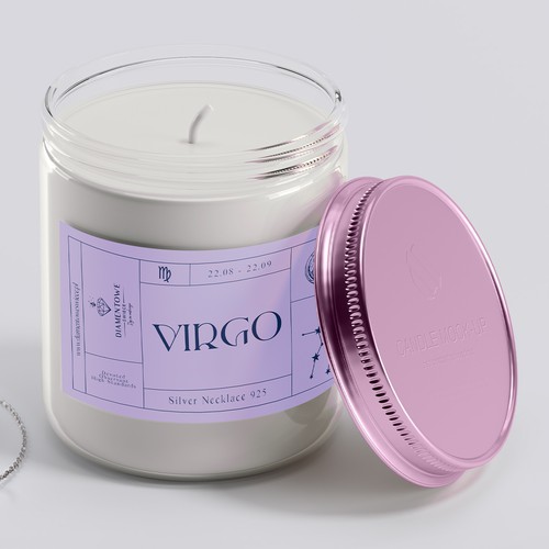 Candle label with the title 'Constellation Zodiac candle label'