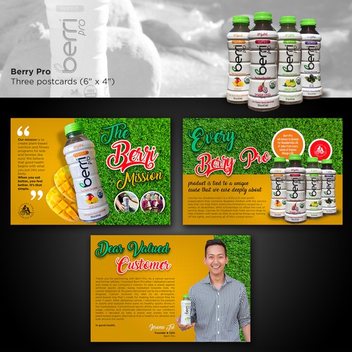 Health design with the title 'Health Drink Postcard'