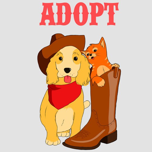 Color artwork with the title 'Illustration for shirts'