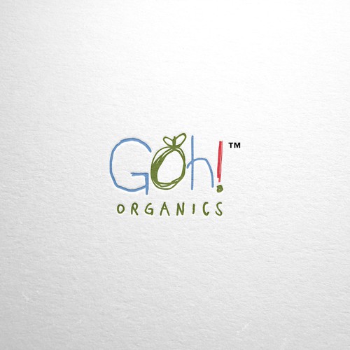 Handwritten logo with the title 'Organic logo for baby food brand'