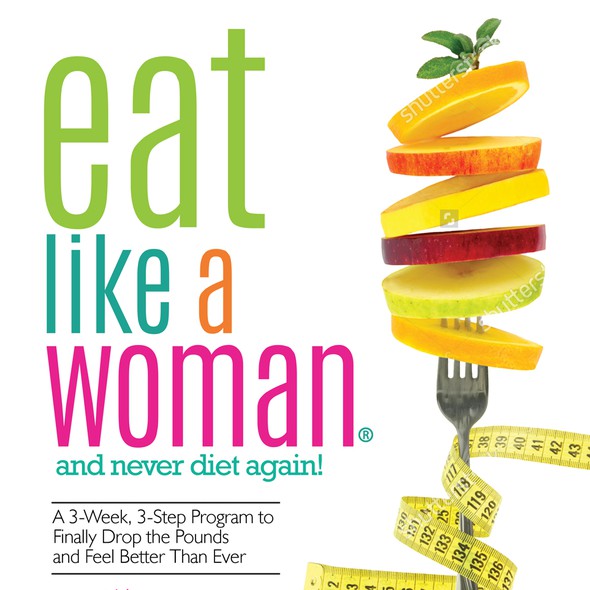 Weight-loss book cover with the title 'Eat like a woman'