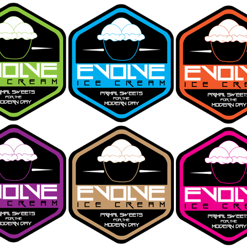 Desert logo with the title 'Create a logo for a paleo-centric ice cream startup!'