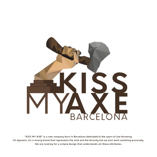 Low poly logo with the title 'Low poly bold logo'