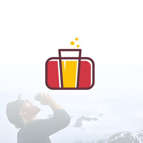Glass design with the title 'Beer Travel'
