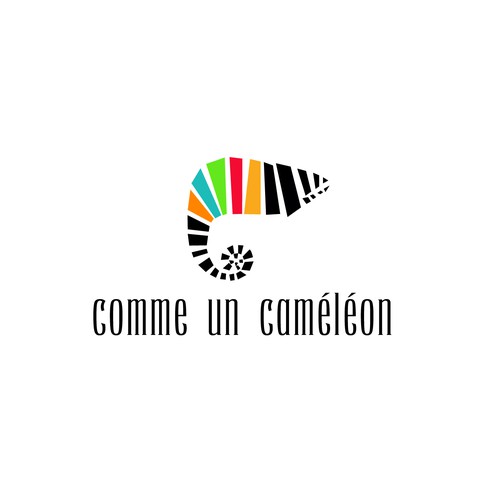 Chameleon logo with the title 'Logo for a fashion brand'