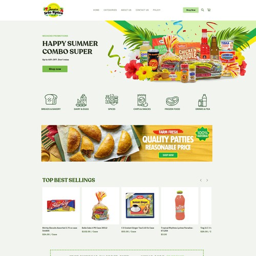 Soup design with the title 'Retail and Market Food for Square Online Store'