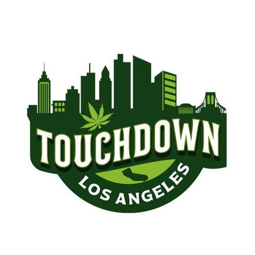 Skyline design with the title ' TOUCHDOWN LOS ANGELES'