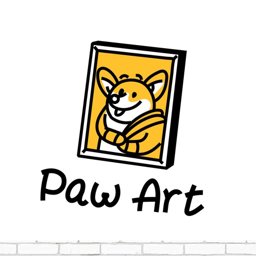 Picture logo with the title 'logo for a pet art ecommerce store'