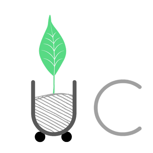 Formal logo with the title 'Create a sleek, futuristic logo design with an industrial, environmental twist for U-Cart!'